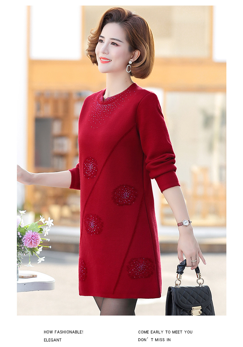 D7400 1090K ÁO LEN NỮ TONTDI MÙA XUÂN THU ĐÔNG TRUNG NIÊN DÀY ẤM THỜI TRANG NỮ G03 SẢN PHẨM MỚI