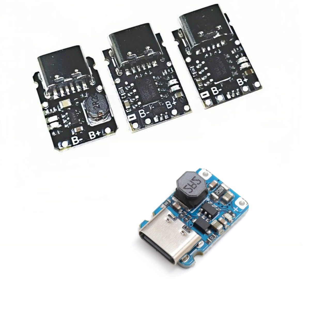 5V充放电一体模块3.7V 4.2V18650锂电池充电升压电源板保护Type-c
