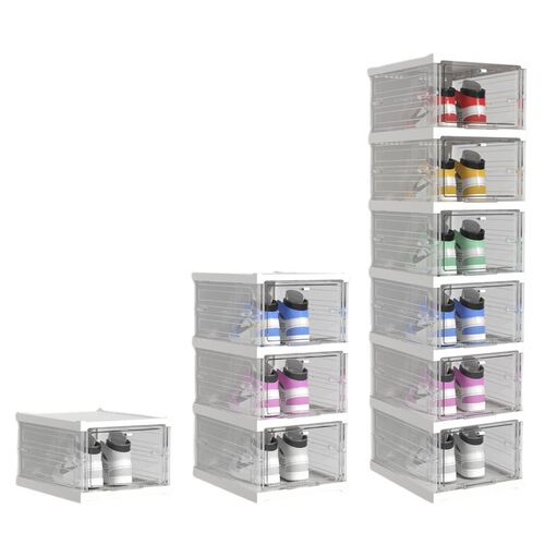 Shoe cabinet, installation-free, dismantling and stacking shoe box storage rack, transparent and thickened, high-end, stackable cabinet box wholesale