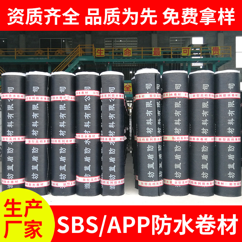 SBS防水卷材 sbs改性沥青防水卷材 3mm 4mmAPP屋顶弹性体耐根穿刺
