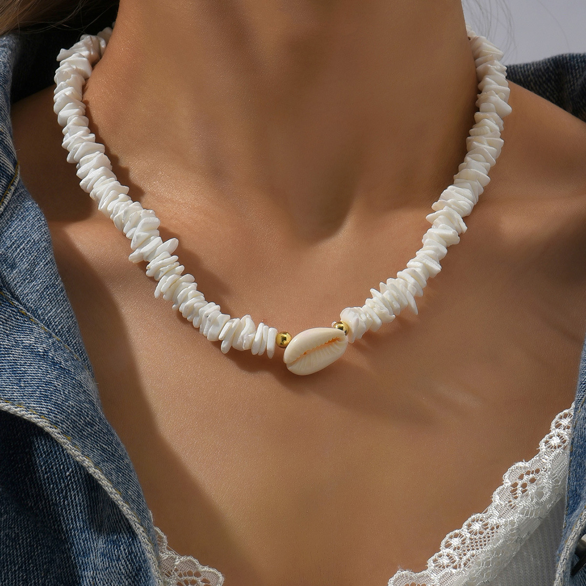 1 Piece Fashion Geometric Shell Plating Womenu0027S Necklace