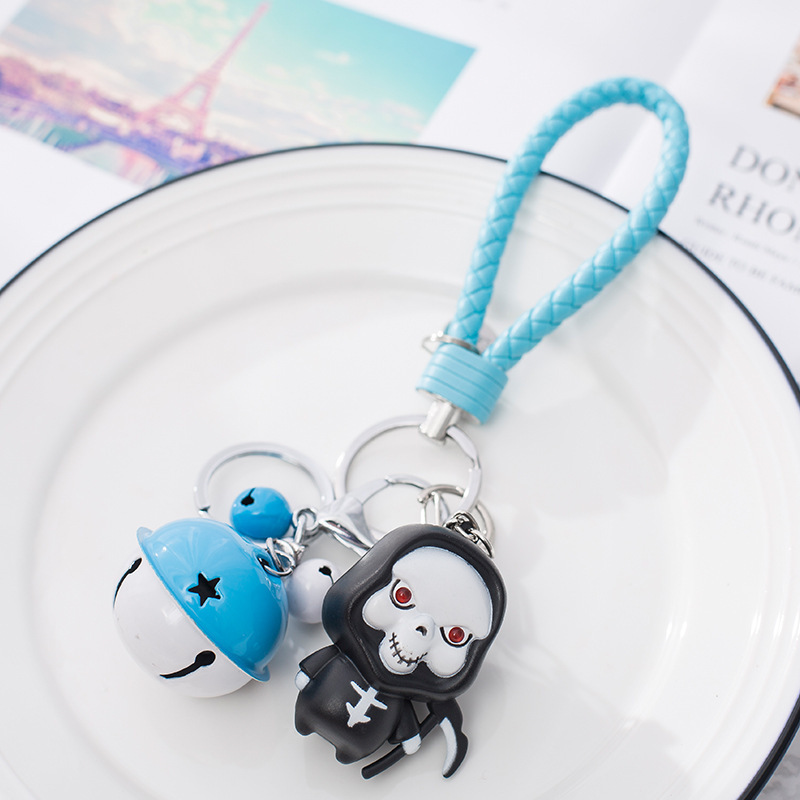 Halloween Reaper Car Llavero Ghost Brillante Tricky Spoof Sound Colgante Halloween Creative Bag Colgante