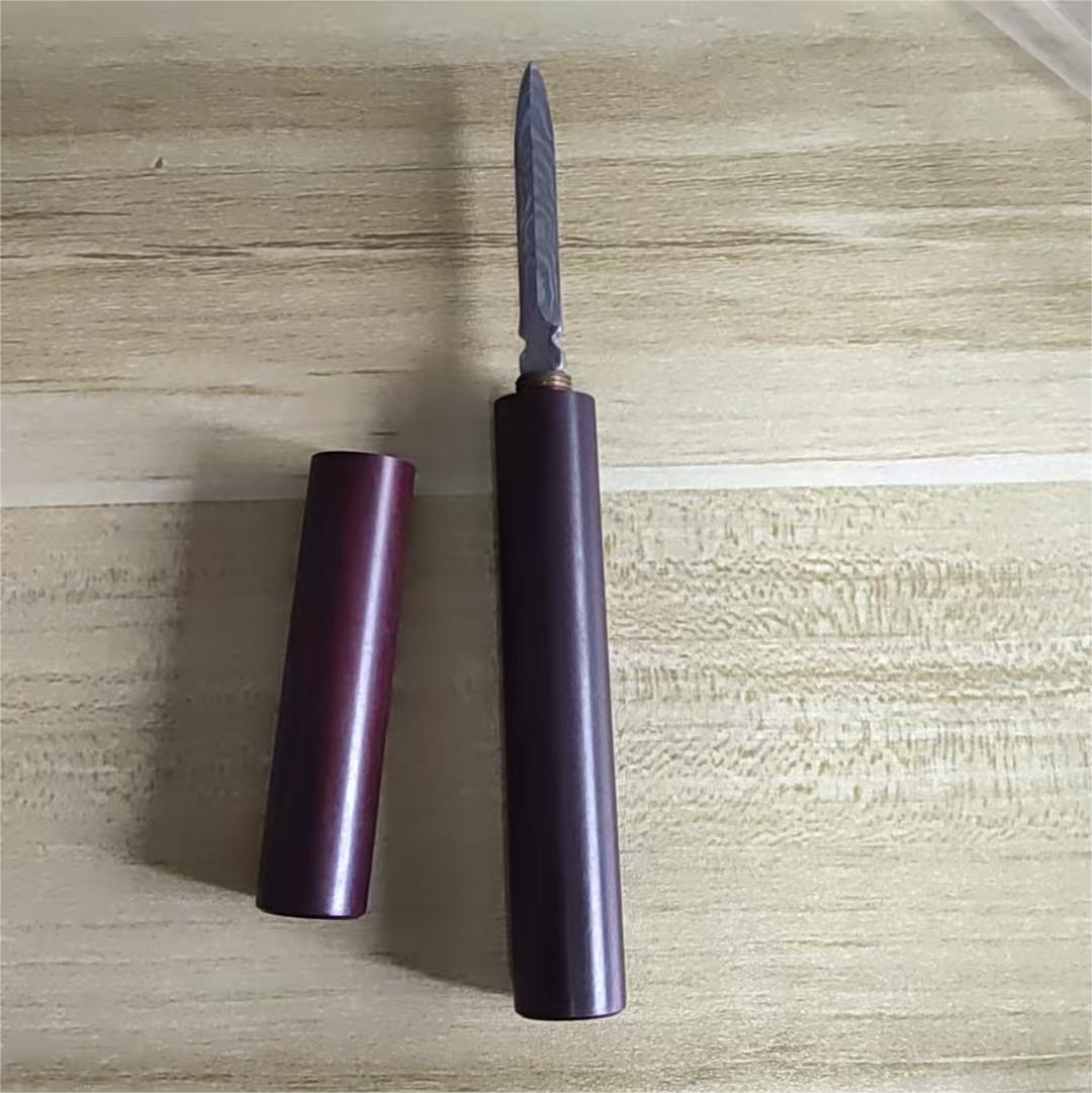 Aguja de té de palo de rosa de ébano cuchillo de té de acero inoxidable Cuchillo de té Pu'er Aguja de té abridor de té