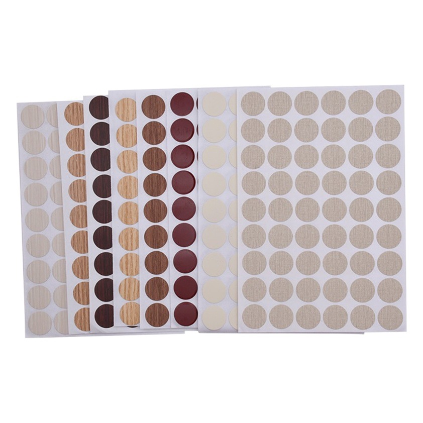 Muebles pegatinas tres en un anillo belleza pegatinas armario puerta panel sellado tornillo ojo gris belleza decoración cubierta agujero cubierta