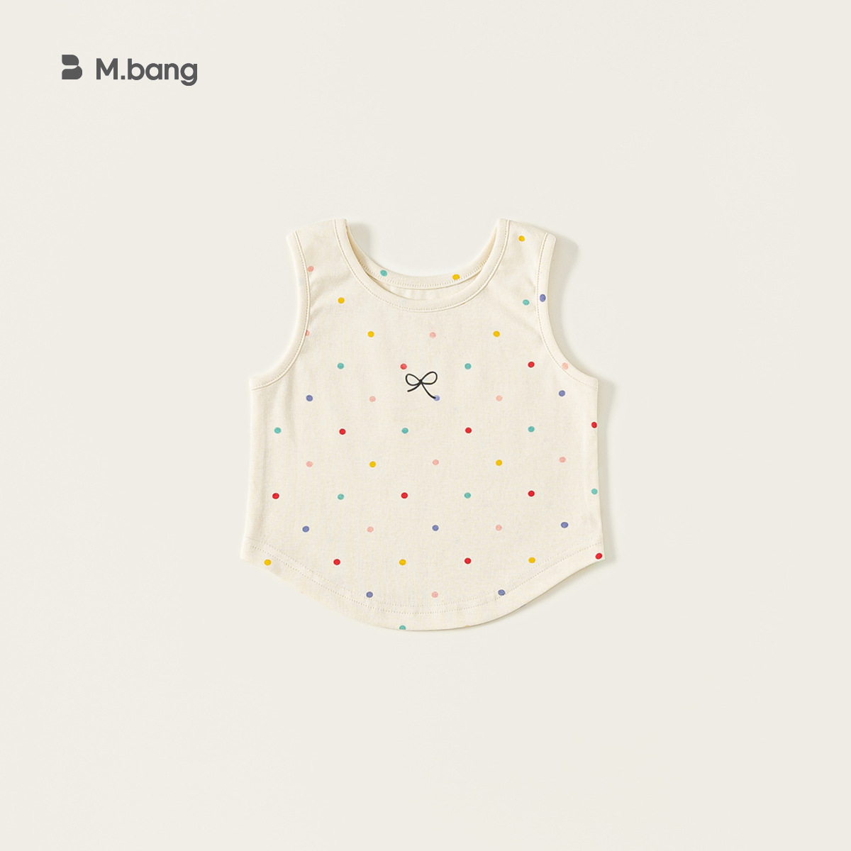 Youbao ropa para niños verano nuevo estilo ropa para niños tops de moda chaleco con lazo color lunares camiseta camisola para niñas