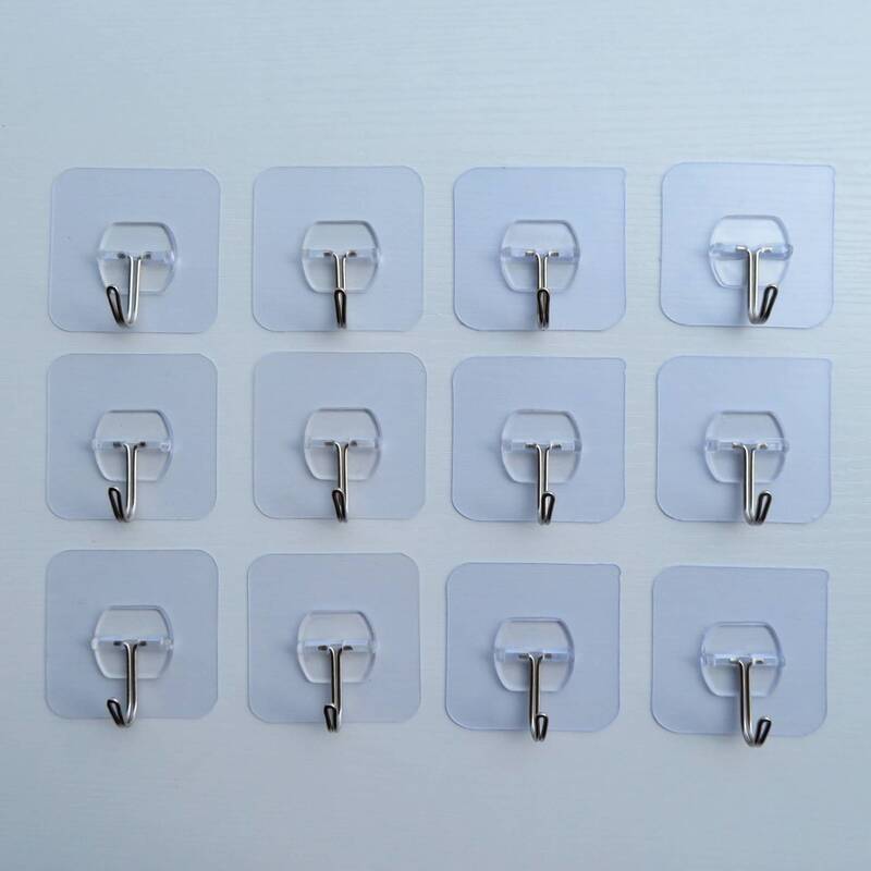 6cm transparent high quality sticky hook simple seamless adhesive hook Wall rotatable seamless hook strong adhesive manufacturer