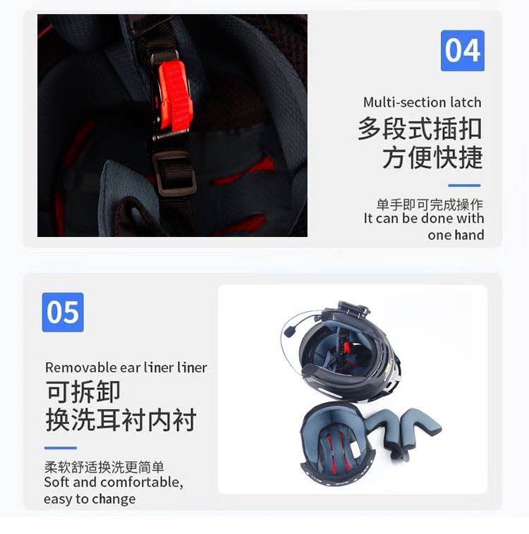 3C Certified Motorcycle Electric Vehicle Helmet Built-in Bluetooth Headset