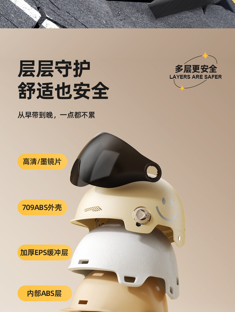 New National Standard Helmet for Women, Electric Vehicle 3C Helmet Wholesale, Electric Motorcycle Helmet, Unisex All-Season Safety Helmet