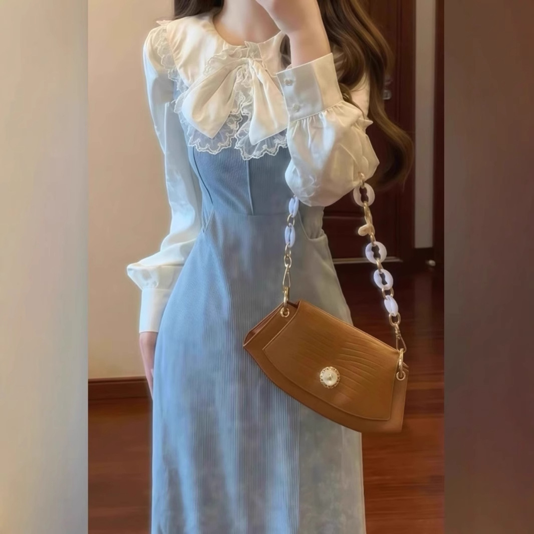 Retro shirt with bow