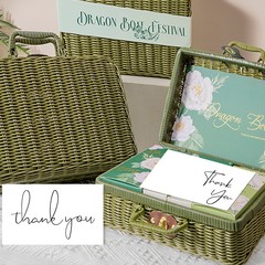 跨境批發白色感謝卡thank you禮品卡簡約禮物包裝賀卡銅版紙卡片