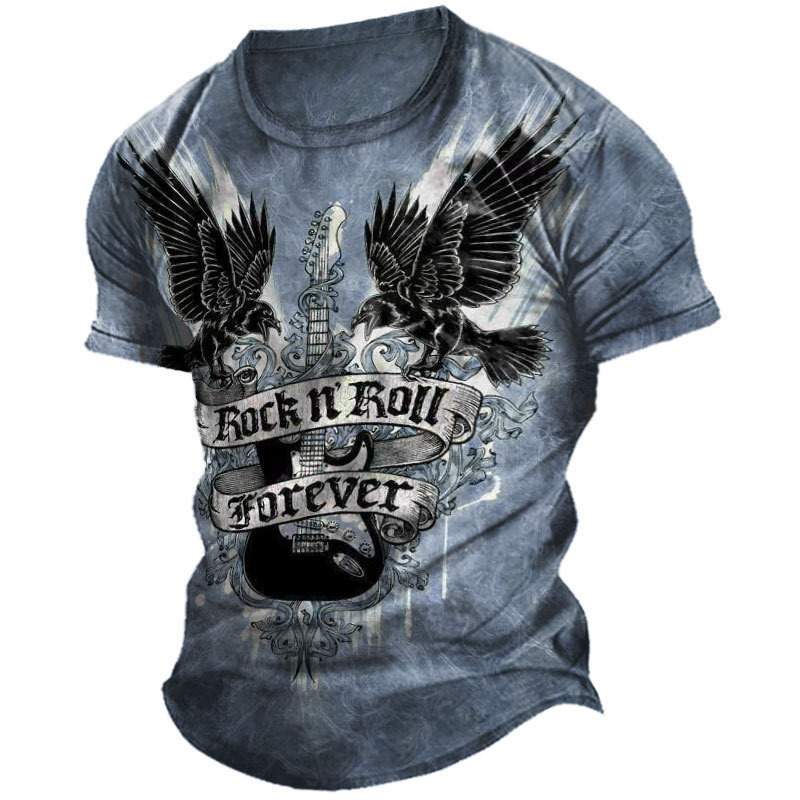 2023 nueva moda callejera impresión 3D camiseta transfronteriza verano casual suelta deportiva impresión 3D manga corta