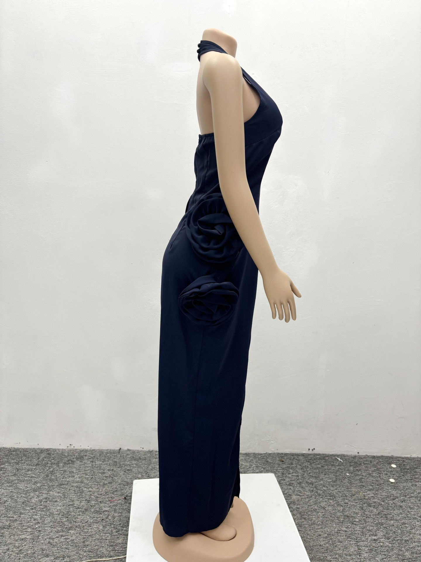 455g Weight Maxi Long Dress Dress Length Type Sleeveless Sleeve Length Sheath Dress Dresses Type Polyester Fabric Type High Waist Waist Line Banquet Occasion Halter Neck Neckline Slim Fit Type Flower Pattern Summer Season Women's Gender Elegant Style Wholesale Women's Elegant Flower Banquet Halter Neck Sleeveless Sheath Dress 10