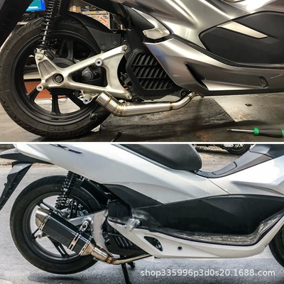 Steel Front Section Straight Carbon | Motorcycle exhaust pipe