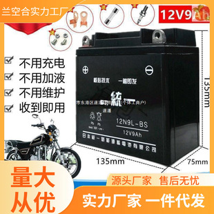 Haojue Suzuki Gn Prince Hj125-8 Men's Motorcycle Maintenance-Free Battery 12V9A Dry Battery Suipan