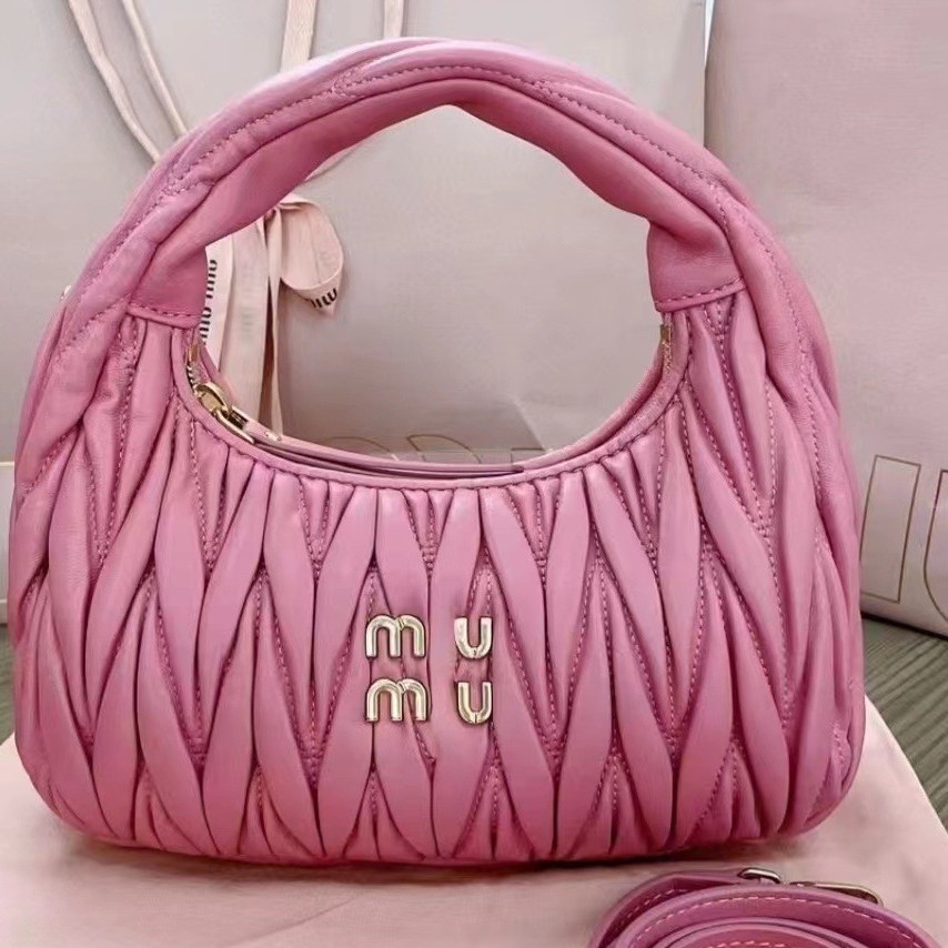 El mismo bolso de nubes plisadas de la casa de miu, la moda lingge embroidery Wire dumplings, bolso de mano, bolso de hombro único, bolso de Hobe transfronterizo