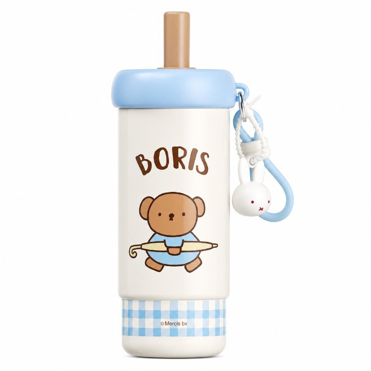 Miffy conejo de alto valor facial lindo taza térmica infantil femenina 2026 nuevo estudiante vasos de agua de paja de gran capacidad