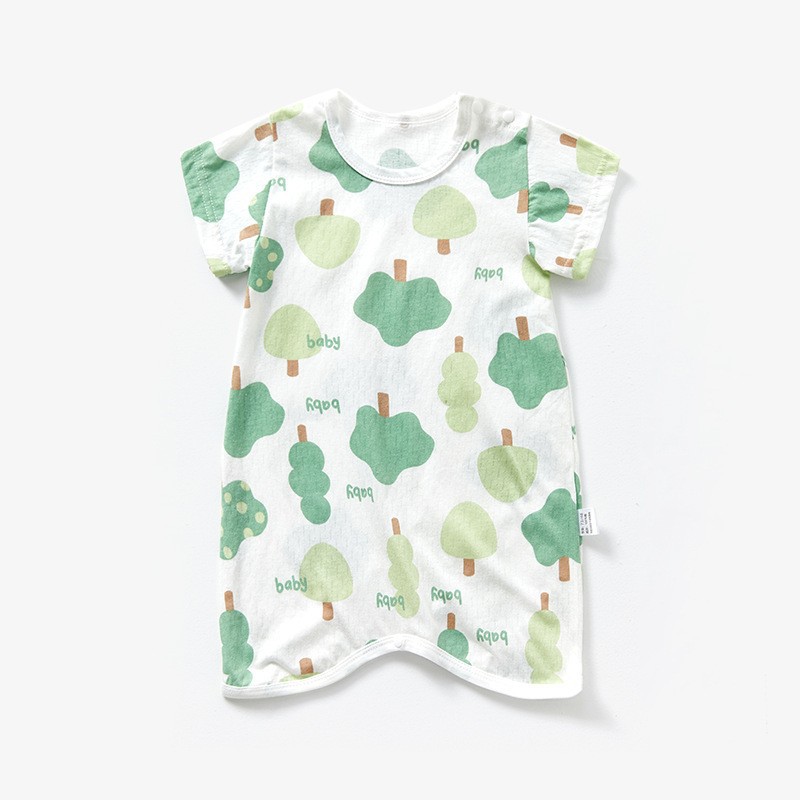 Baby bathrobe, anti-kick, thin, pure cotton, summer toddler pajamas, newborn onesie, loungewear, baby dress for boys and girls.