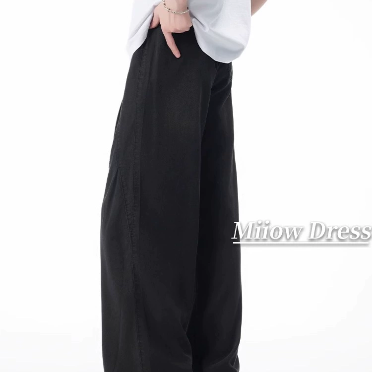 Летние тонкие джинсы брюки свободный крой oversize