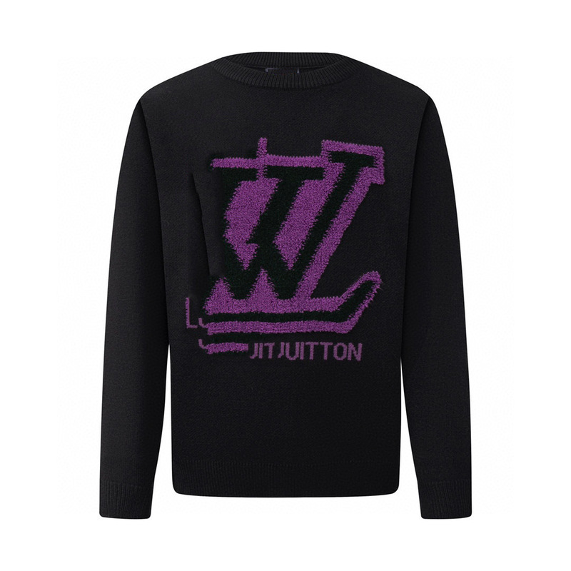 European Cross-Border Exclusive Autumn and Winter Luxury New V-Letter Jacquard Round Neck Pullover Knit Sweater for Men European Cross-Border Exclusive Autumn and Winter Luxury New V-Letter Jacquard Round Neck Pullover Knit Sweater for Men