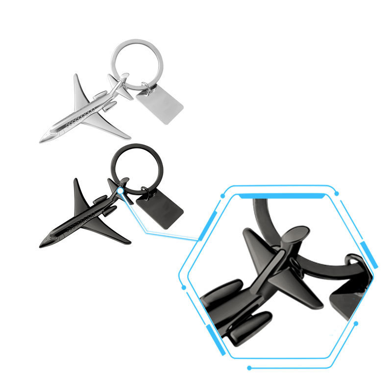 Simulation aircraft key chain gift key chain 3D three-dimensional aviation model pendant aviation commemorative gift