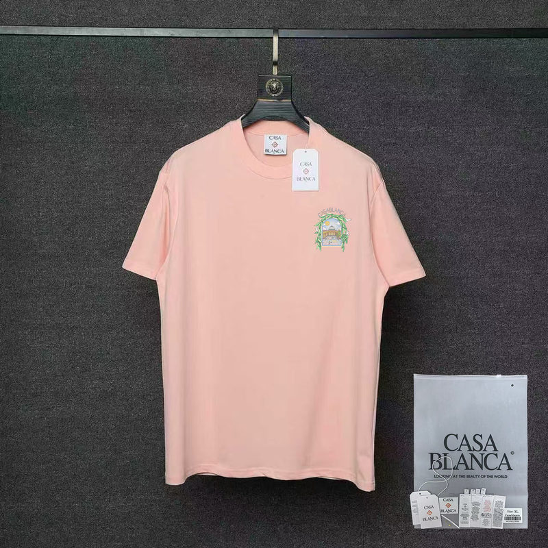 Casa Casablanca Short-Sleeve Authentic Version Ins European and American Niche Trendy Brand Cotton Casual High Street Cotton T-Shirt Loose Fit Casa Casablanca Short-Sleeve Authentic Version Ins European and American Niche Trendy Brand Cotton Casual High Street Cotton T-Shirt Loose Fit