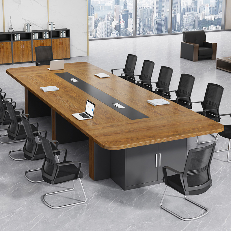 Meeting table long table minimalist modern large conference room negotiation table staff training long table office desk chair set