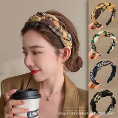 ネットの赤い髪のカチューシャの女性の高い頭の頂の広い辺の圧力の髪のカチューシャの女性の韓国版の新型の高級感の洗顔のカチューシャ