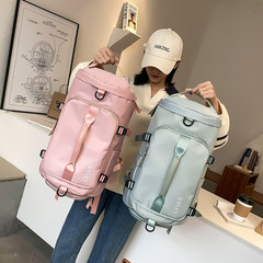 Cross-border foreign trade sports and fitness bag for women with large capacity, dry and wet separation strap, shoe position, shoulder and cross-body travel bag, luggage bag