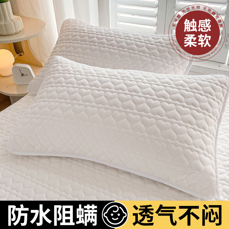 よだれ防止ヘッドオイル枕カバー汗防止コットン枕カバー家庭用一対一のセットセット48cm x 74cm