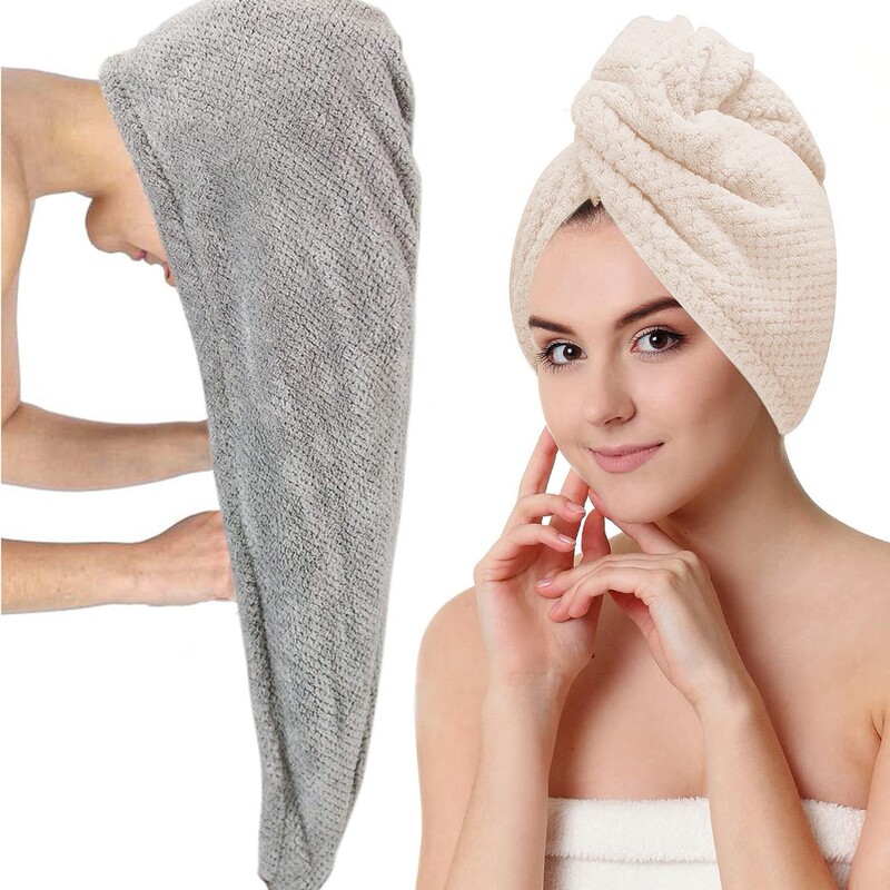 Wholesale Custom Spa Super Absorbent Quick Dry Microfiber Hair Drying Wrap Salon Towel Women Hair Towel Shan