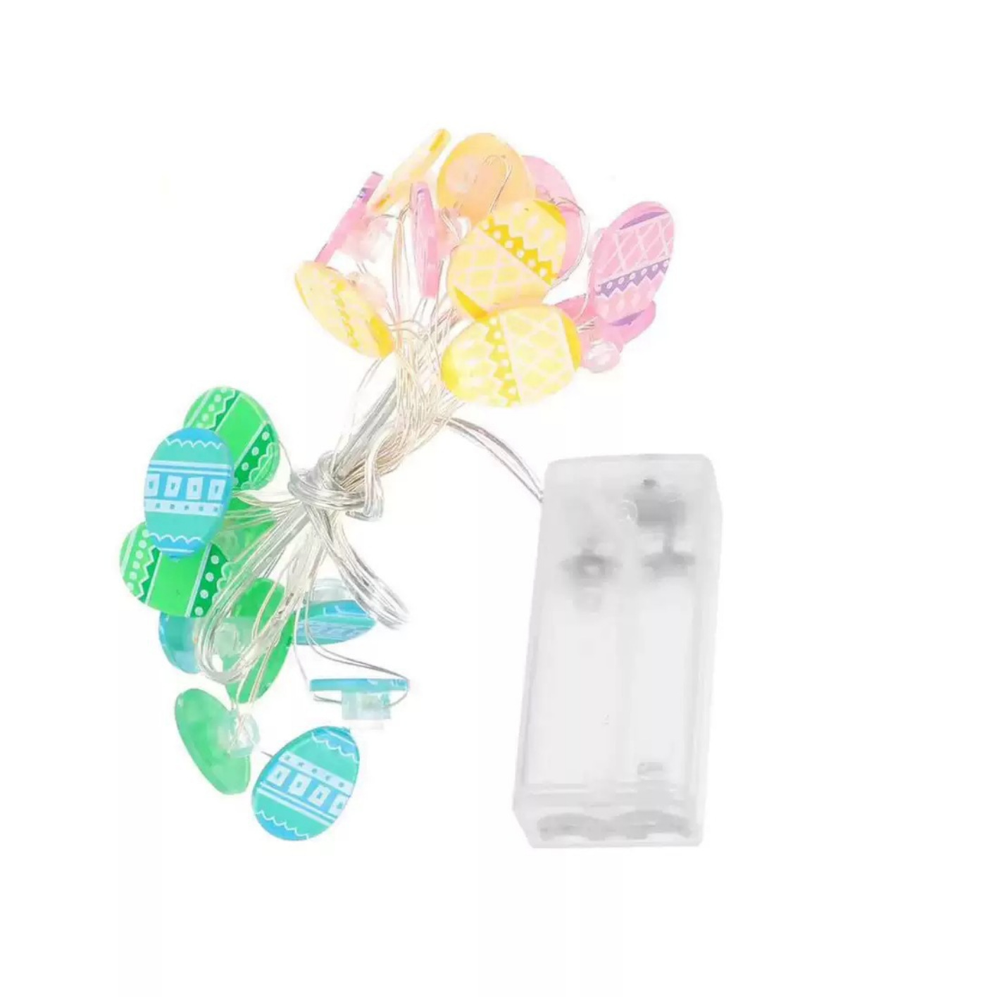 Día de Pascua decoración de lámparas string zanahoria conejo modelado 3D huevo caja de baterías fijación de lámpara de cobre de Pascua