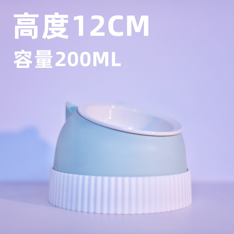 말차 그린 캣 볼 200ml 세라믹 화이트 슬로우 먹는 그릇