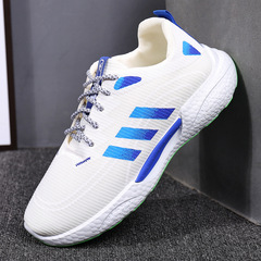 Men's Shoes Summer 2023 New Casual Mesh Breathable Flying Mesh Shoes Men's Versatile Non-Slip Running Sports Trendy Shoes