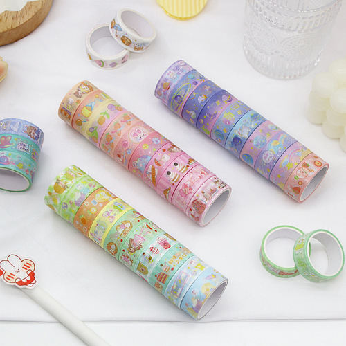 Cartoon Washi Tape 60 rolls DIY decorative tape sticker painting material cute children's stationery handbook gift box