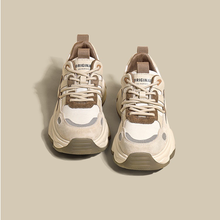 Dad's Shoes Women's Retro Thick Sole New Spring and Autumn Versatile Lace Up Casual Sports Shoes Women's Shoe Trend_voghion.com