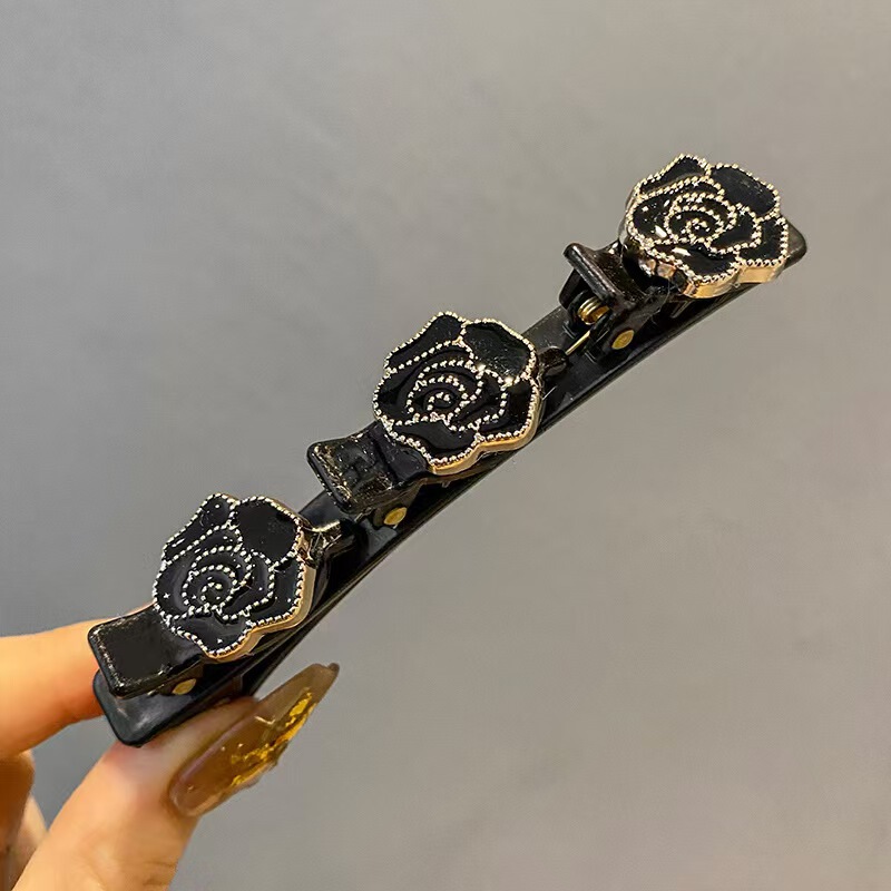 懒人编发神器刘海公主头双层边夹前额发卡侧边夹子碎发夹头饰发饰|undefined