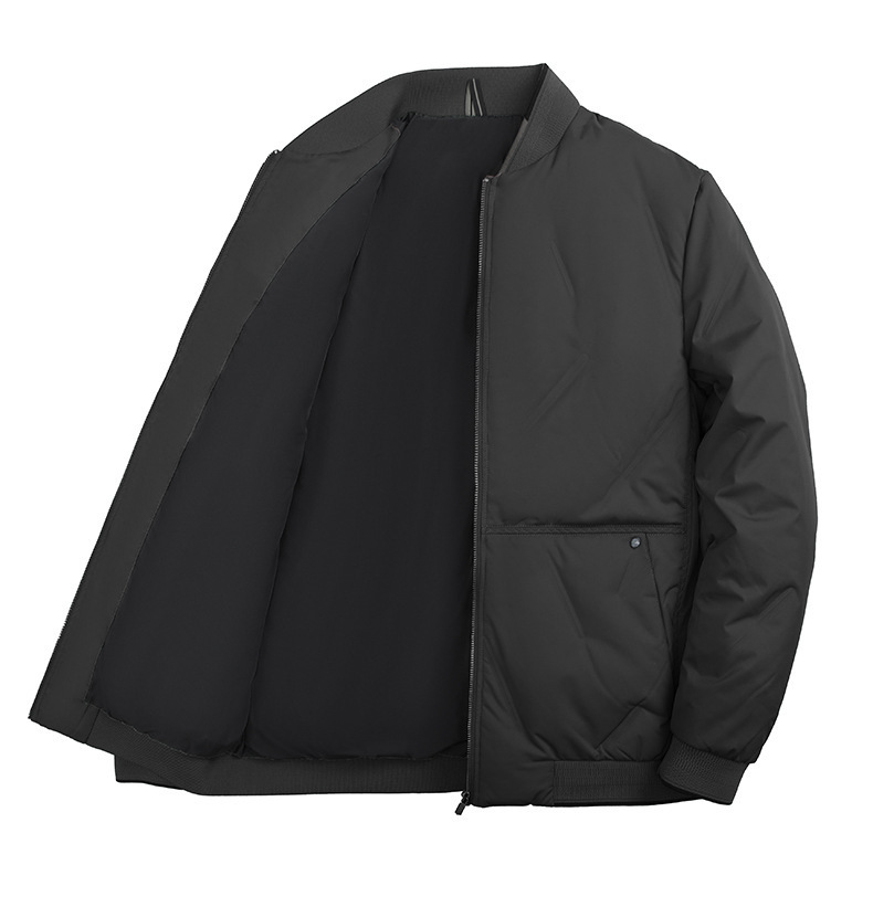 Men's Jacket Cardigan Baseball Collar Silk Cotton Blend Winter_voghion.com