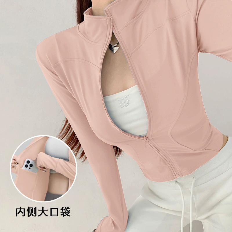 Быстро сохнущая тренировочная куртка, спортивная майка Slim Fit, 2‑сторонняя эластичность с встроенным карманом (S–XXXXL)