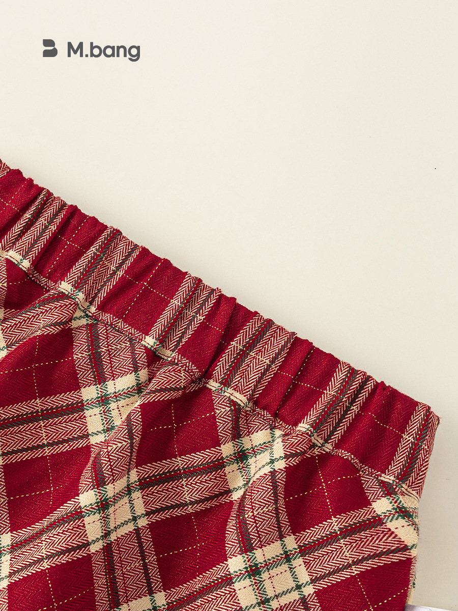 Youbao ropa para niños falda de media longitud para niñas verano nuevo estilo tendón de vaca cintura a cuadros oblicuos falda corta para niños falda de temperamento de bebé femenino media falda