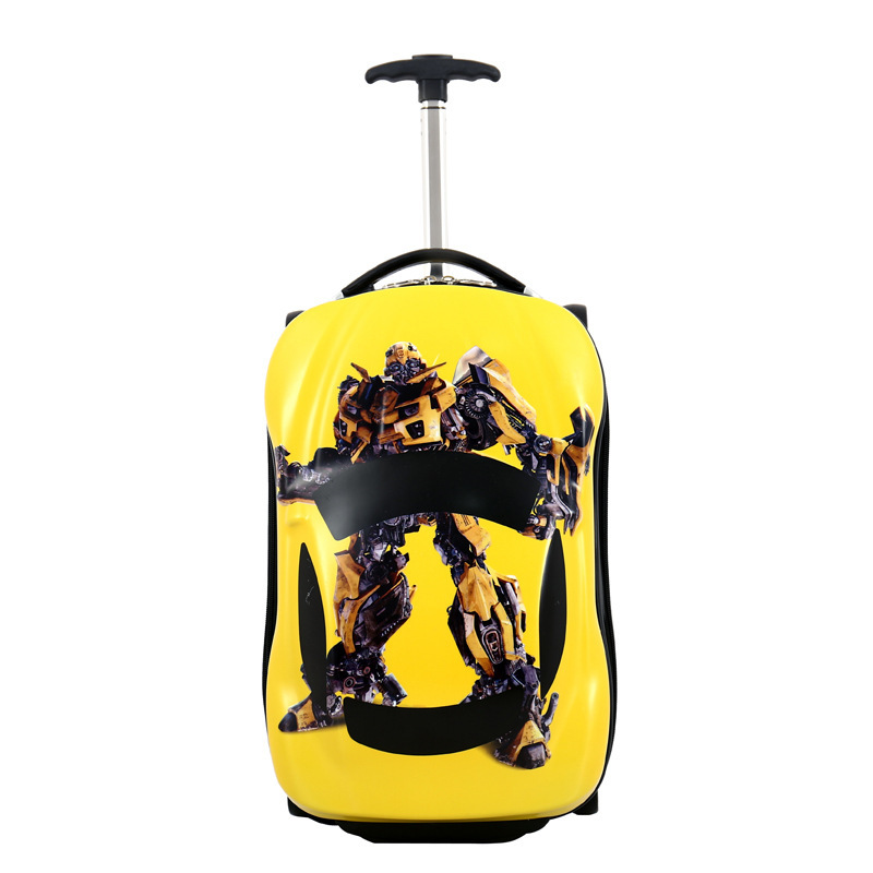 Equipaje de dibujos animados para niños de 18 pulgadas de viaje remolque de embarque rueda universal caja de carro 3D para niños