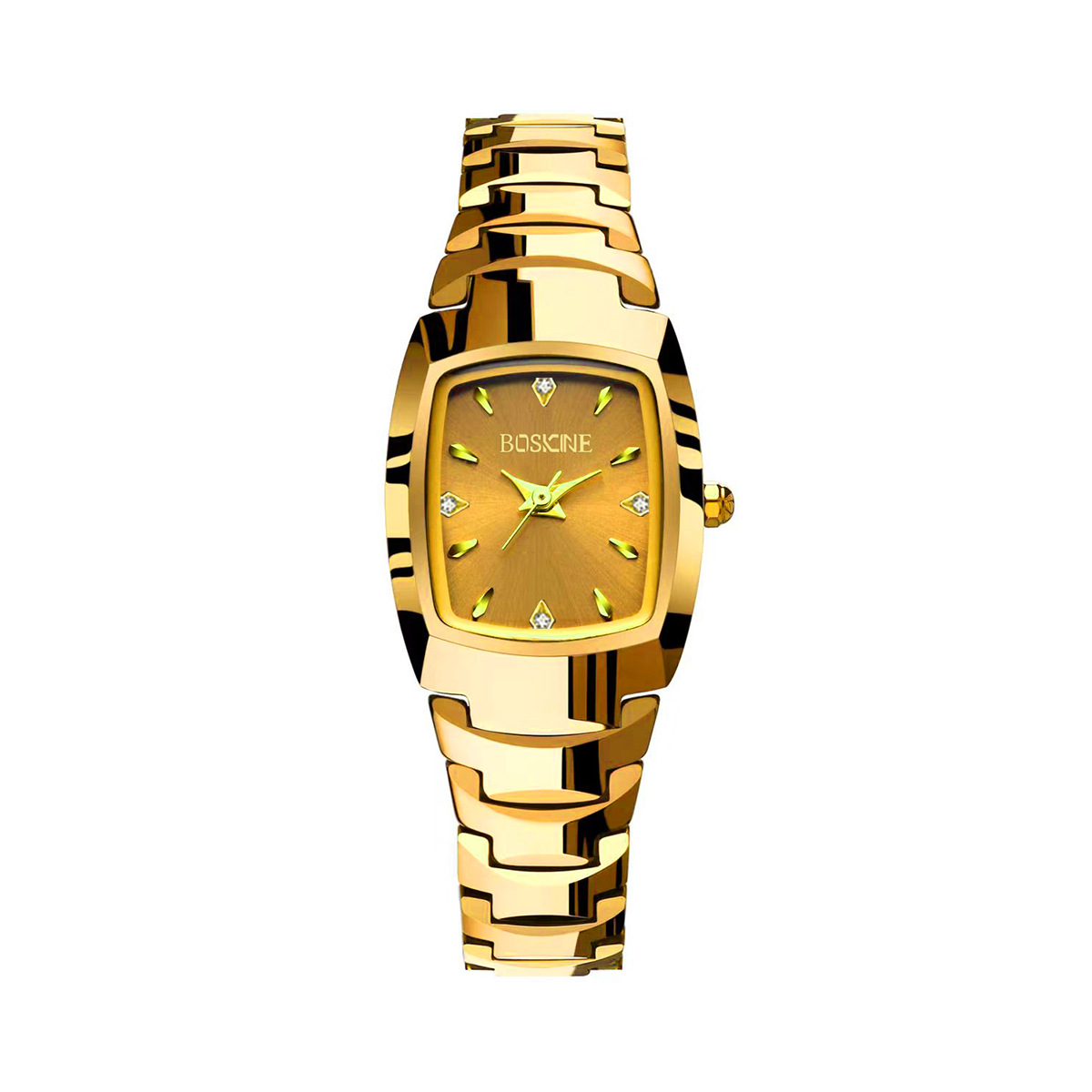 Fashionable square genuine waterproof elegant quartz watch