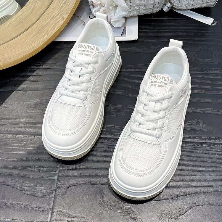 Толстая подошва маленькая белая обувь женская обувь 2024 новая взрывная весна универсальная обувь