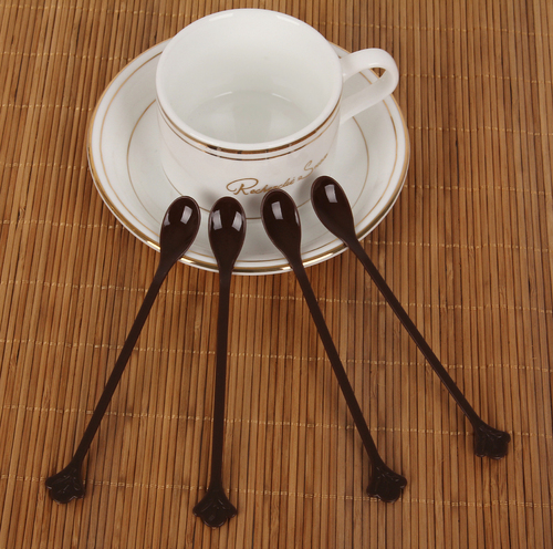 Disposable plastic spoon/Coffee stirrer/Coffee stirrer/Coffee scoop, individually packaged, 100 pieces of ginger tea