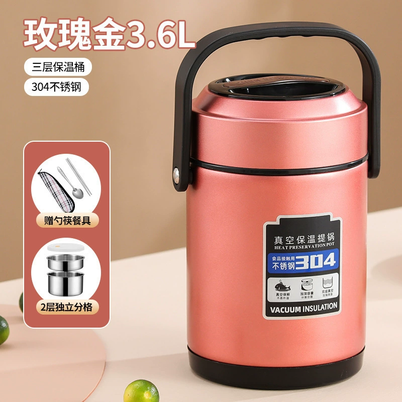 Thermos, double-layer lunch box, winter банка для хранения