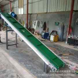 爬坡倾斜上料皮带输送机图片 食品用PVC带式运输机 皮带机现货