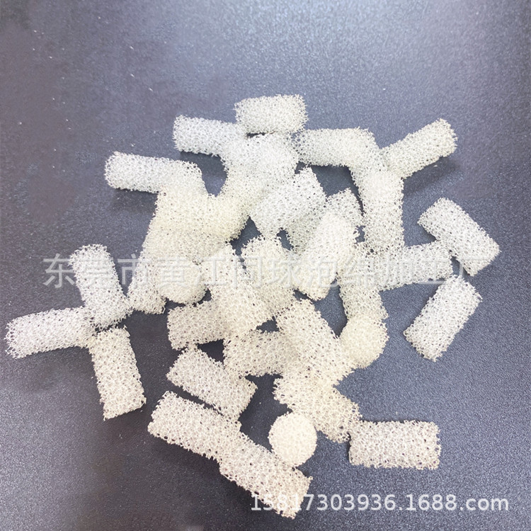 厂家批发 直径10MM白色爆破过滤棉圆柱 开孔鼻子上药透气海绵