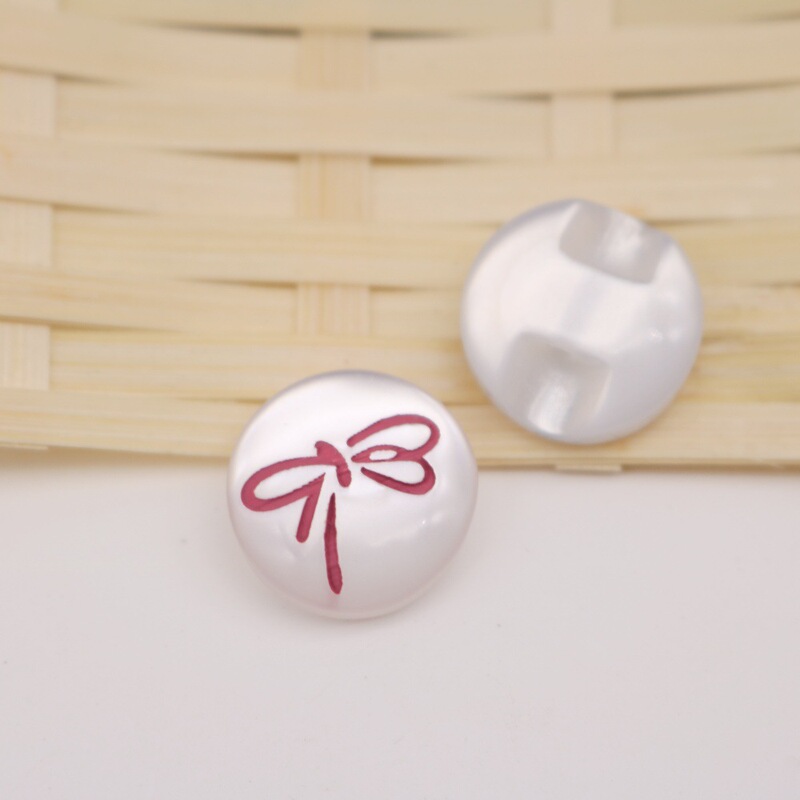 Cute Bow Dark Eye Bun Buttons Pearlescent Round Resin Buttons Shirt Kidsren's Women's Cardigan Buttons
