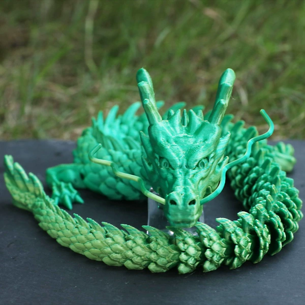 3D printed dragon [yellow green]