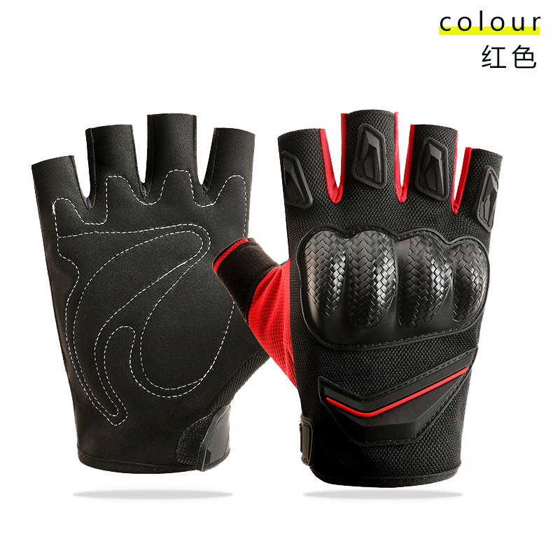 Transpirable táctico medio dedo guantes de motocicleta de los hombres de montar en motocicleta off-road de las fuerzas especiales de lucha fitness caso duro