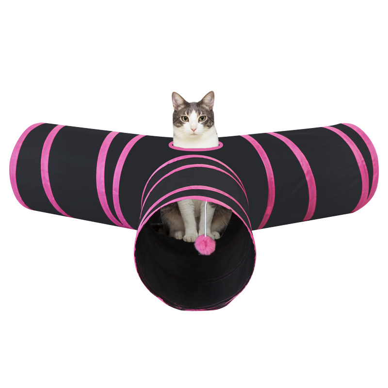 逗猫棒猫玩具自嗨解闷神器猫隧道小猫咪迷宫通道钻洞猫窝宠物用品